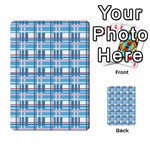 Blue plaid pattern Multi-purpose Cards (Rectangle) 