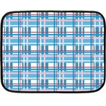 Blue plaid pattern Fleece Blanket (Mini)