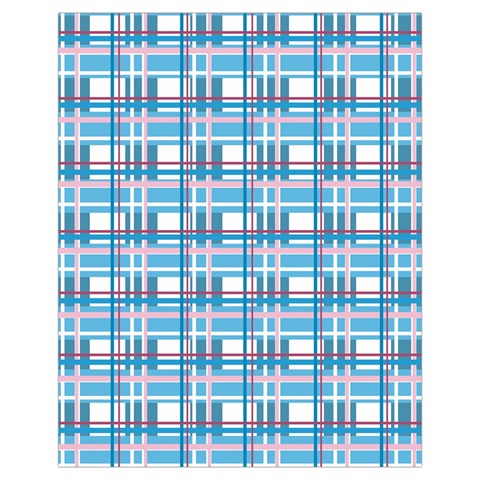 Blue plaid pattern Drawstring Pouches (Extra Large) from UrbanLoad.com Front