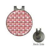 Red plaid pattern Hat Clips with Golf Markers