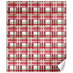 Red plaid pattern Canvas 8  x 10 