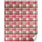 Red plaid pattern Canvas 11  x 14  