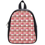 Red plaid pattern School Bags (Small) 