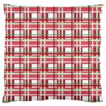 Red plaid pattern Large Flano Cushion Case (Two Sides)