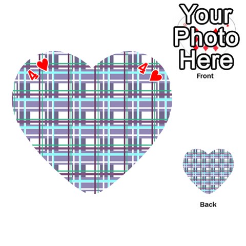 Decorative plaid pattern Playing Cards 54 (Heart)  from UrbanLoad.com Front - Heart4