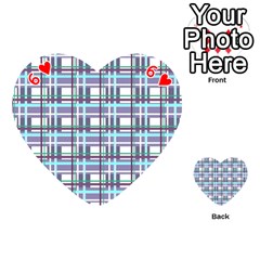 Decorative plaid pattern Playing Cards 54 (Heart)  from UrbanLoad.com Front - Heart6