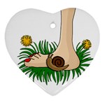 Barefoot in the grass Heart Ornament (2 Sides)