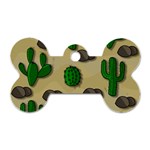Cactuses Dog Tag Bone (Two Sides)