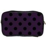 Polka Dots - Black on Dark Purple Toiletries Bag (One Side)