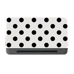 Polka Dots - Black on Platinum Gray Memory Card Reader with CF