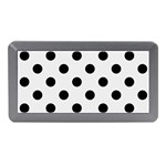 Polka Dots - Black on Pale Gray Memory Card Reader (Mini)