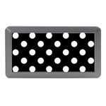 Polka Dots - White on Black Memory Card Reader (Mini)