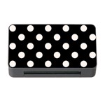 Polka Dots - Seashell on Black Memory Card Reader with CF