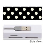 Polka Dots - Beige on Black Memory Card Reader (Stick)