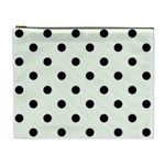 Polka Dots - Black on Ivory Cosmetic Bag (XL)