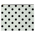 Polka Dots - Black on Ivory Cosmetic Bag (XXXL)