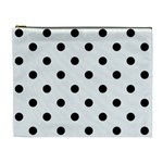 Polka Dots - Black on White Smoke Cosmetic Bag (XL)