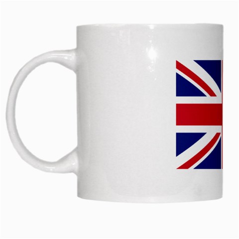 UK Great Britain Flag White Mug from UrbanLoad.com Left