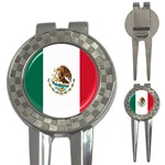 Flag_of_Mexico 3-in-1 Golf Divot