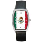 Flag_of_Mexico Barrel Style Metal Watch