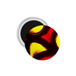 Yellow and Red Stained Glass 1.75  Magnet