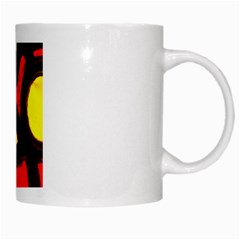 Yellow and Red Stained Glass White Mug from UrbanLoad.com Right