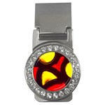 Yellow and Red Stained Glass Money Clip (CZ)