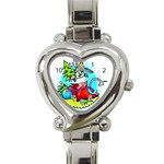 Christmas Stocking Heart Italian Charm Watch