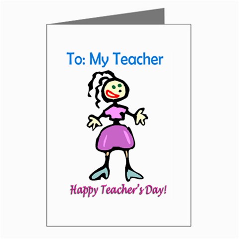 To My Teacher Greeting Card from UrbanLoad.com Left