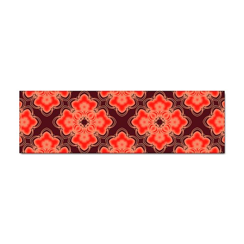 Red Opium Lotus Pattern Sticker Bumper (100 pack) from UrbanLoad.com Front