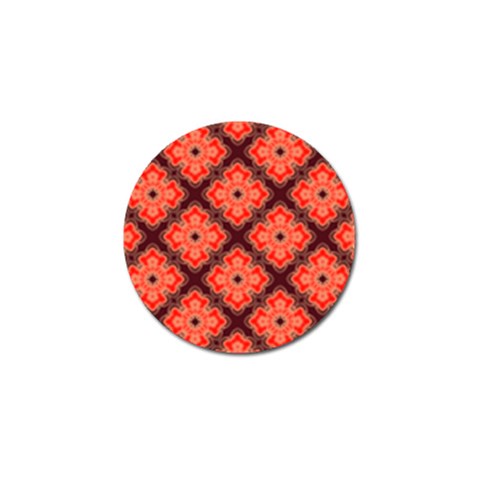 Red Opium Lotus Pattern Golf Ball Marker (4 pack) from UrbanLoad.com Front