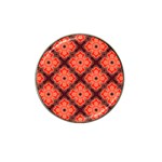Red Opium Lotus Pattern Hat Clip Ball Marker (4 pack)