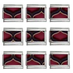 Ogee Berry Tufted Vintage 9mm Italian Charm (9 pack)