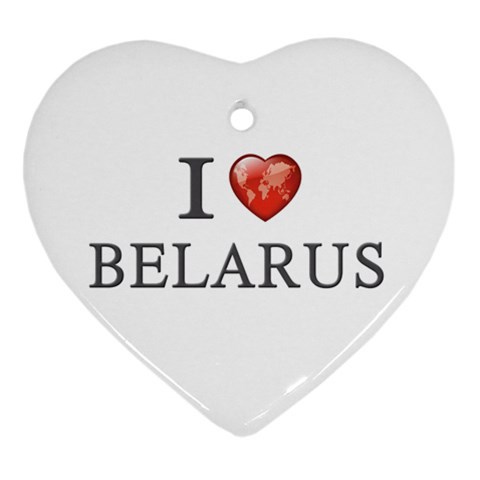 LoveBelarus Ornament (Heart) from UrbanLoad.com Front