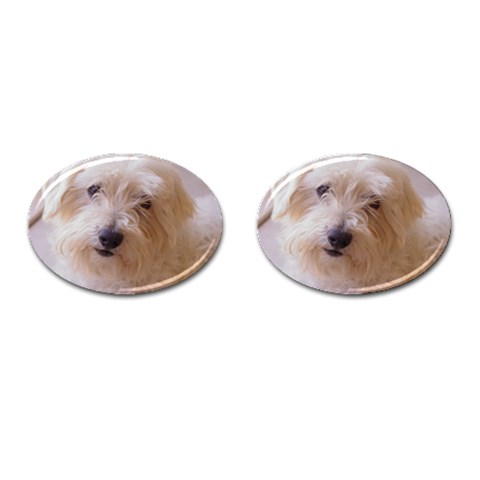Dads Dog Cufflinks (Oval) from UrbanLoad.com Front(Pair)