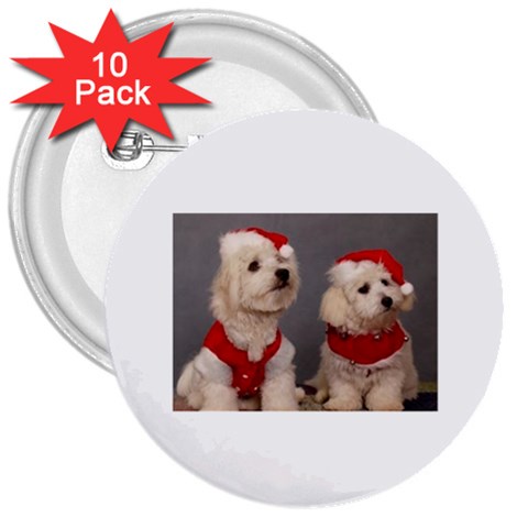 Santa s Little Helpers 3  Button (10 pack) from UrbanLoad.com Front