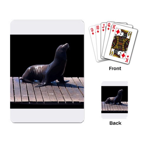 Seal on Deck Playing Cards Single Design from UrbanLoad.com Back