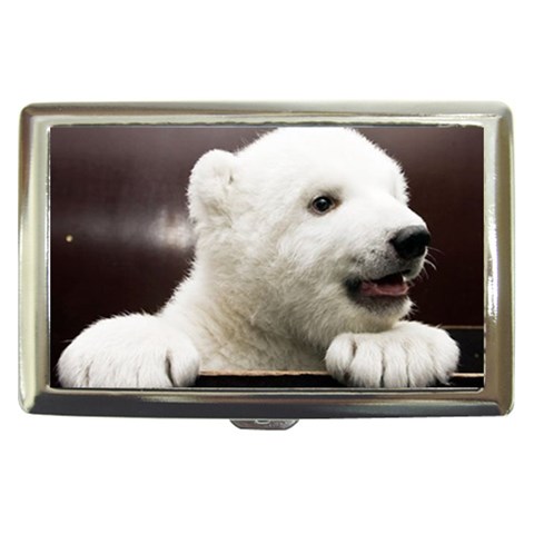 Polar Bear Cub Smile Cigarette Money Case from UrbanLoad.com Front