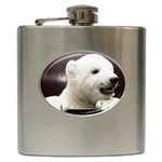 Polar Bear Cub Smile Hip Flask (6 oz)