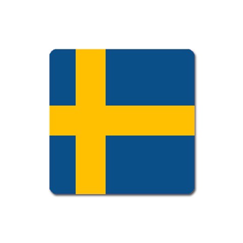 Swedish Flag Magnet (Square) from UrbanLoad.com Front