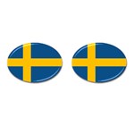 Swedish Flag Cufflinks (Oval)
