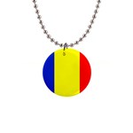 Romanian Flag 1  Button Necklace