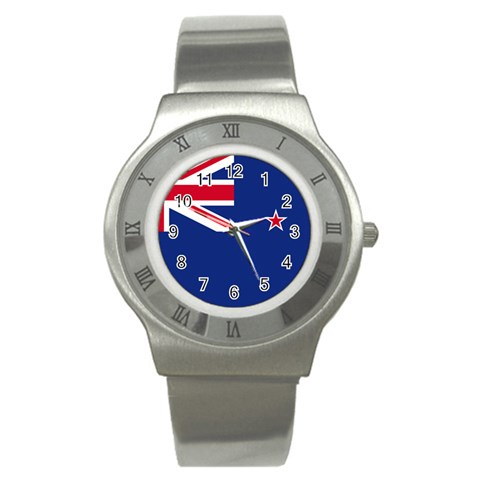 New Zealand Flag Stainless Steel Watch from UrbanLoad.com Front