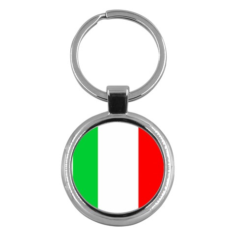 Italian Flag Key Chain (Round) from UrbanLoad.com Front