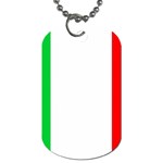 Italian Flag Dog Tag (One Side)