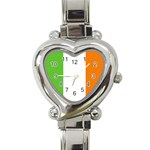 Irish Flag Heart Italian Charm Watch