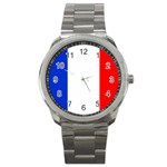 French Flag Sport Metal Watch