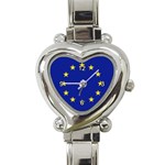 Euro Flag Heart Italian Charm Watch