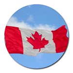 Canadian Flag Round Mousepad