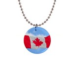 Canadian Flag 1  Button Necklace